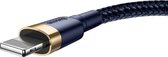 Baseus USBLightning Snellader Kabel 1 Meter - Smartphone - Tablet - Laptop - USB Lightning naar USB A Kabel 2.1 - Fast Charge Oplaadkabel - Data kabel - Sterk Nylon Snoer (Goud+Don