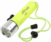 Scuba Professionele Duiklamp / Zaklamp - Waterdichte & Draagbaar met koord - Kleur Geel