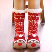 Dikke Warme SlaapSokken - Damessokken - Kerstsokken - Rendier - Antislip sokken voor de koude winter