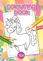 Colouring Book - Kleurboek - Unicorns - Regenbogen - Bloemen - 72 Pagina's