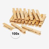 Houten Wasknijpers - Houten Knijpers - Kleding Wasknijpers - Wooden Clothes Pegs - 100 Stuks