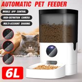 Automatische voerbak voor huisdieren-Smart Cat Hondenvoer dispenser-6L-Afstandsbediening APP-WiFi versie