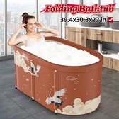 Opvouwbare Badkuip-Badkuip-Portable Bathtub-150 cm-Bruin-Keep Warm-Met Hoes-Sauna-voor Volwassen Kinderen
