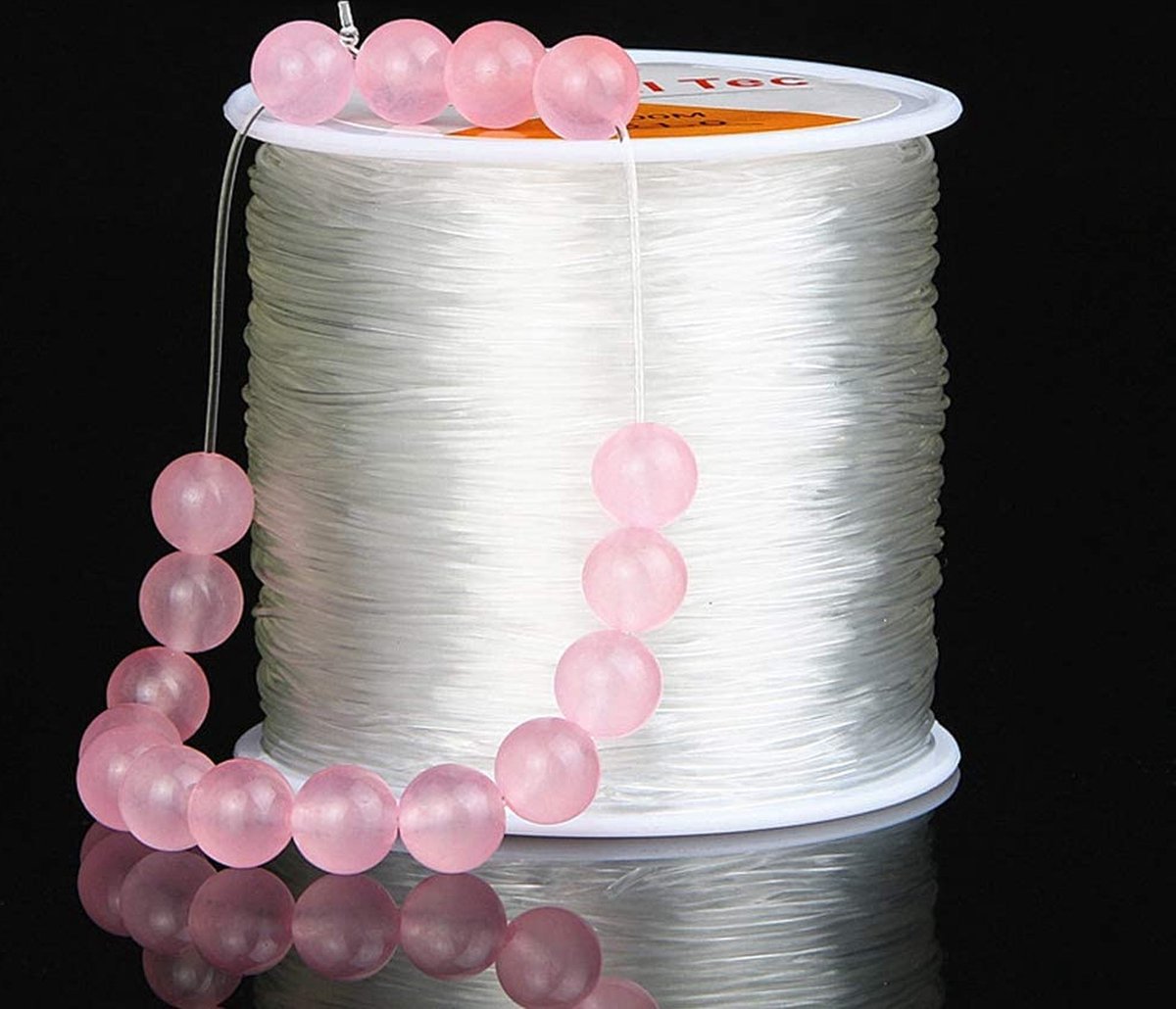 Elastisch Draad Sieraden 0,7 mm Transparant – Kralen Draad / Rijgdraad 100 m – Voor Armbandjes Maken & Sieraden — afbeelding 4