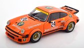 Porsche 934 RSR No.24, 1000 km Nürburgring 1976 "Jägermeister" Kelleners/Stenzel Oranje 1-18 Schuco ( Metaal )