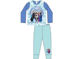 foto van Disney - Frozen pyjama - Blauw - Anna en Elsa - Pyama - Maat 122/128