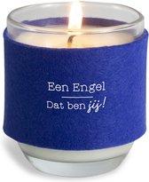 kaars-kaars in glas-mooie tekst-engel-kerstcadeau- sinterklaas-valentijdsdag-verjaardag-cadeau-liefde-genegenheid-cosy