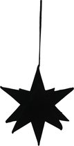 3D star velvet zwart - hanger S - Mrs Bloom