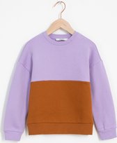 Sissy-Boy - Paars met bruine colorblock sweater