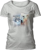 Ladies T-shirt Protect Polar Bear Grey S