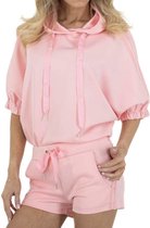 Dames huispak/vrijetijdspak met korte broek M 36-38 roze