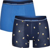 Happy Shorts 2-Pack Boxershorts Heren Bier Print - Maat XXL