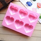 Siliconen 3D hartvorm mal bakvorm voor chocolade, breakable heart, desserts, cake, zeep, kaarsen - magnum mold - magnum bakvorm - cakebox