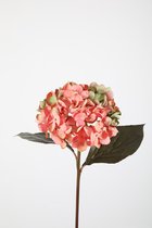 Kunstbloem - Hydrangea - topkwaliteit decoratie - 2 stuks - zijden bloem - blauw - 61 cm hoog