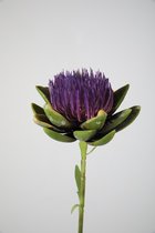 Kunstbloem - Delphinium - topkwaliteit decoratie - 2 stuks - zijden bloem - paars - 99 cm hoog
