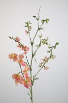 Kunstbloem - Sweetpea -  welriekende lathurys - topkwaliteit decoratie - 2 stuks - zijden bloem - peach - 98 cm hoog