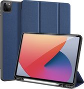 Dux Ducis Domo - Tablethoes geschikt voor Apple iPad Pro 12.9 (2021) Hoes Bookcase + Stylus Houder - Blauw