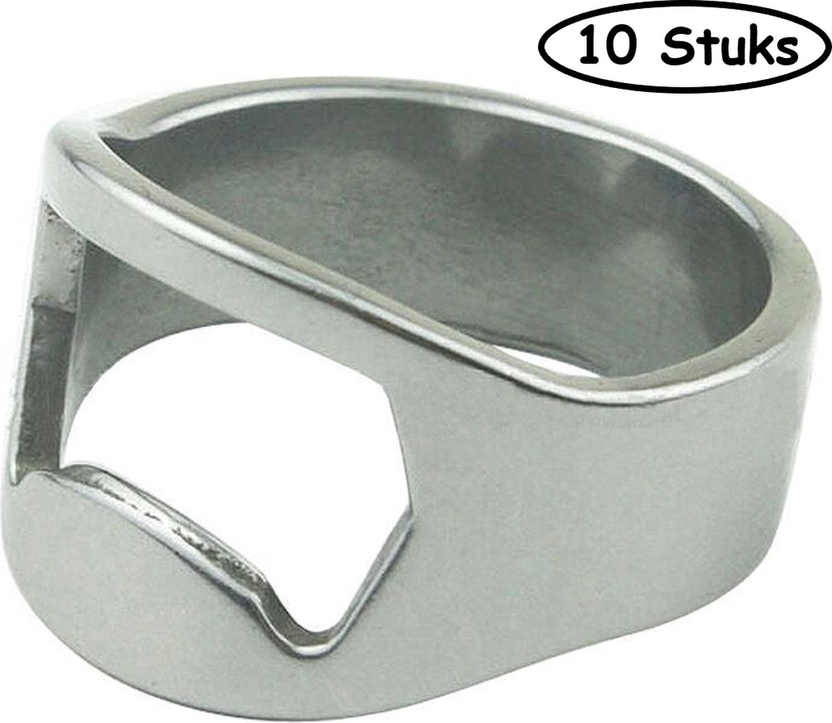 Bierring - 10 stuks - Bier opener - Flesopener - 22 mm - Bar accessoires - Roest Vrij staal - RVS