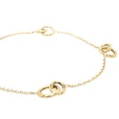 Pat's Jewels Armband Dames - Armband goud - 14 karaat - Cricle of Life - Minimalistische Armband