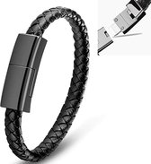 Luxe lederen oplader armband voor iPhone - Lightning kabel - Leren armband - Micro laadkabel - Luxe cadeau voor mannen - Cadeau voor hem