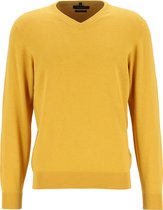 CASA MODA heren trui katoen - V-hals - mais geel -  Maat: 6XL