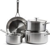 Bol.com KitchenAid Multi-Ply kookpannen set - 4-delig - RVS - inductie - PFAS-vrij aanbieding