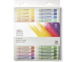 Winsor & Newton 1890002 Oliepastel Set – 30 stuks, hooggepigmenteerd, expressieve oliepastels in metalen doos