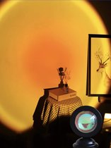 Sunset lamp - Zonsondergang Projector lamp - Zwart - USB - Fotografie - Tiktok - Mood lamp - Ochtendverlichting - Decoratieve verlichting - Sfeerverlichting - Zonsopkomst lamp met