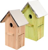 Nestkast Met zinken dak | 18x12x27cm natuur