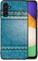 Smartphone Hoesje Geschikt voor Samsung Galaxy A13 5G | Geschikt voor Samsung Galaxy A04s TPU Bumper met Zwarte rand Jeans