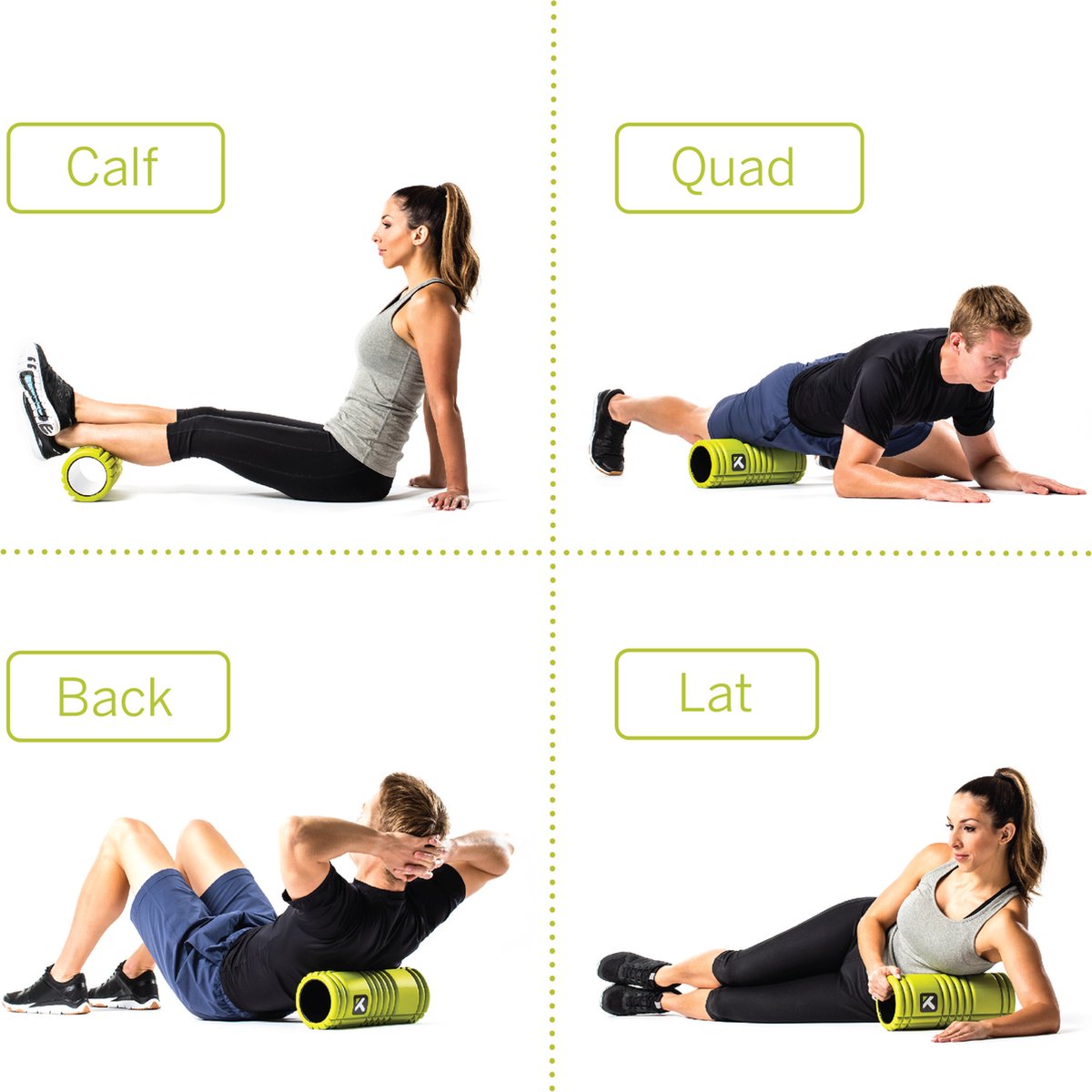 TriggerPoint - The Grid 1.0 Foam Roller - Lime Groen thumbnail 3