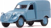 Citroën 2CV Fourgonnette (Blauw) (10 cm) 1/34 Welly - Modelauto - Schaalmodel - Model auto