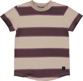 Levv jongens t-shirt Tein aop Maroon Light Stripe