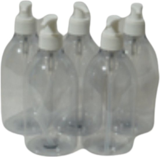 lege flacon met pomp 500 ml 5 stuks Leeg-Flacon-Navulbaar-Zeepdispenser-decoratieve fles