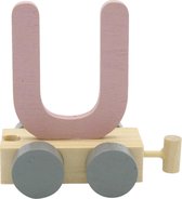 Lettertrein U roze | * totale trein pas vanaf 3, diverse, wagonnetjes bestellen aub