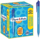 Paper Mate InkJoy 100RT-balpennen met drukknop | Medium punt (1,0 mm) | Blauw | 100 stuks