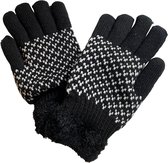 Stijlvolle Gevoerde Dames Handschoenen | One Size - Zwart
