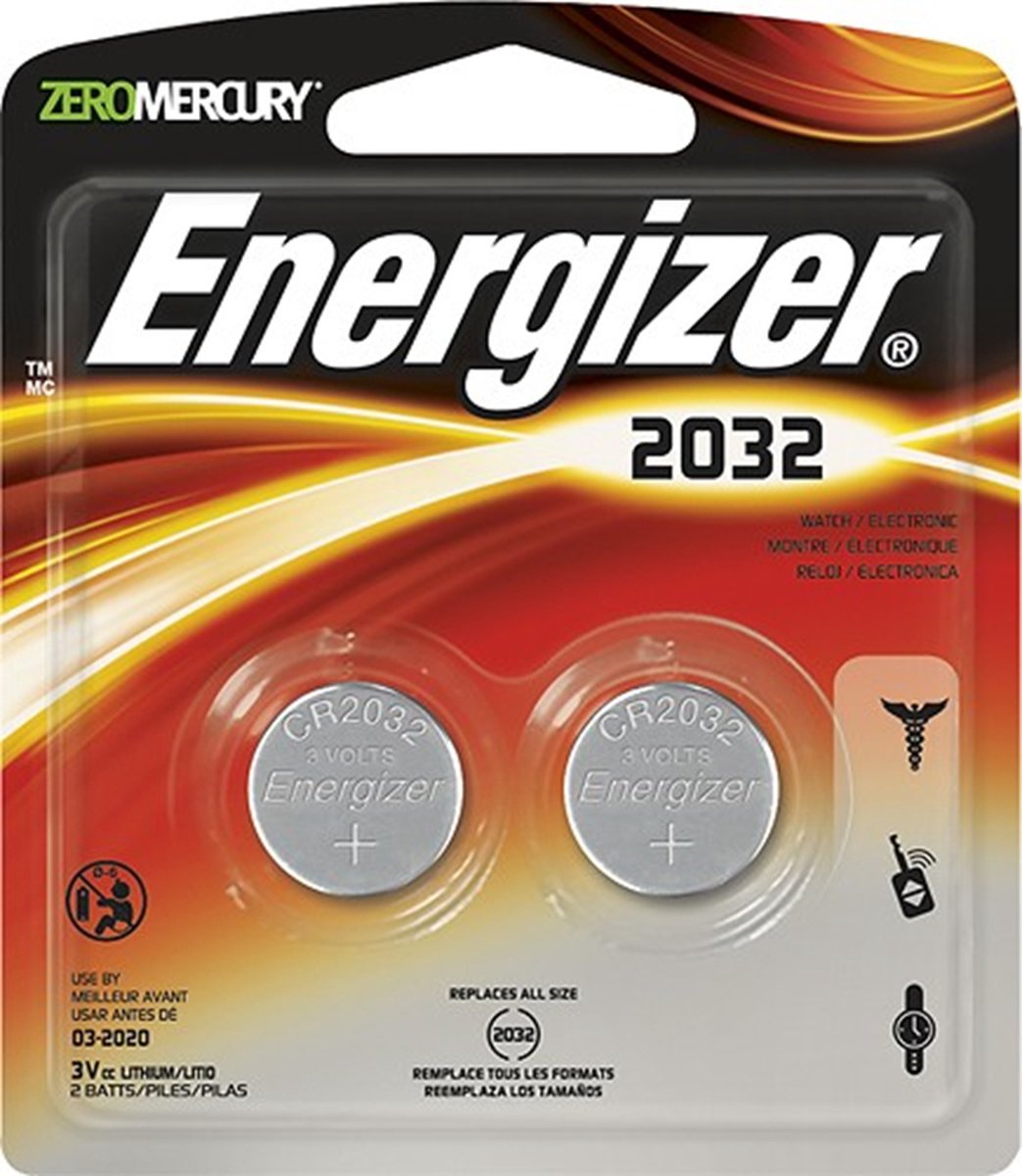 Energizer Knoopcel batterij 3V CR2032 / DL2032 - Blister van 2 stuks |  bol.com
