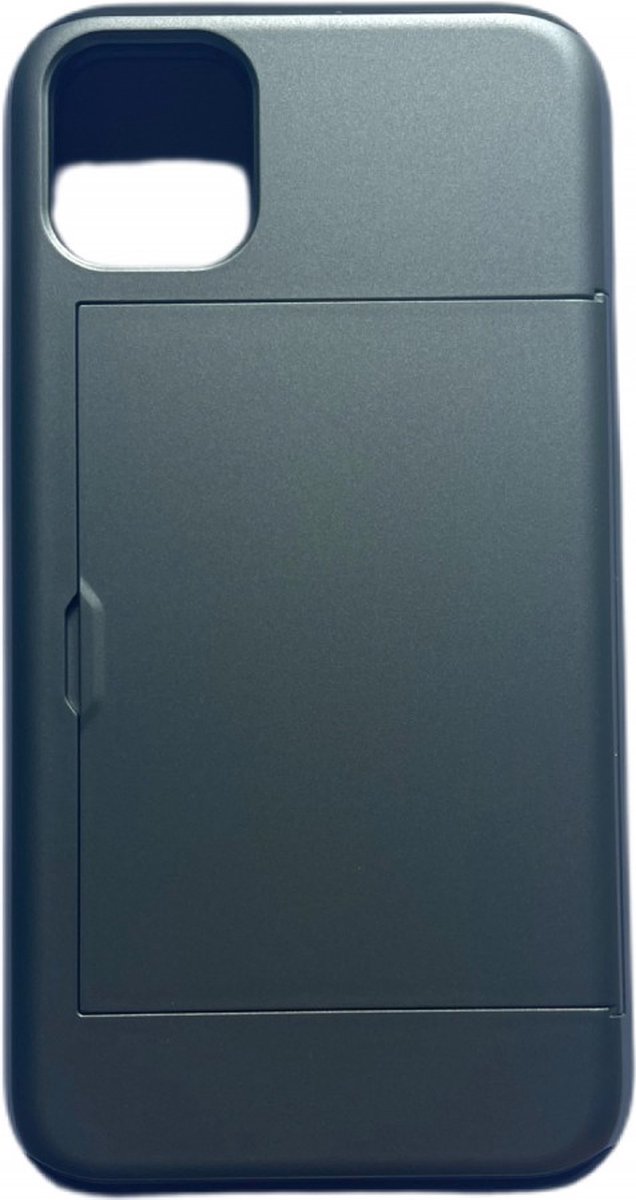 iPhone 11 pashouder hoesje - pasjes - Telehoesje - slide armor - apple - iPhone - Opberging - Creditcard - 2 in 1 - In 7 kleuren - Zwart - Donker blauw - Donker groen - Grijs - Goud - Rood - Zilver