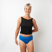 Moodies Undies - menstruatie- & incontinentie ondergoed - Bamboe Hipster - moderate kruisje - Blauw - maat L