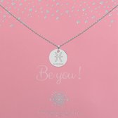 Heart to Get | Zilveren Ketting | Sterrenbeeld met datum coin 18 mm  | Gepersonaliseerde ketting zodiac met datum