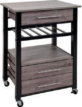 Excellent Houseware Luxe Keukentrolley - metaal en hout