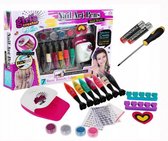 XL Nagelstudio Meisjes voor Lakken en Tekenen met vele Accessoires - Nail Art Pens - Nagelstudio Speelgoed - Nagelsalon Meisjes 6+ jaar - Nagellak Set - Nagellak Kinderen - Nagellak Meisjes -