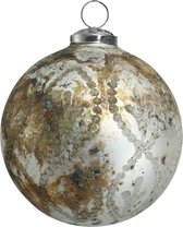PTMD Xmas Floral copper rust glass ball floral design XS