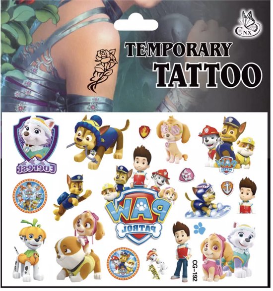 Paw Patrol Tattoo voor Kinderen - Tattoos Kinderen - Tattoos Jongens