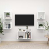 Decoways - 5-delige Tv-meubelset spaanplaat wit