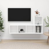 Decoways - 2-delige Tv-meubelset spaanplaat wit