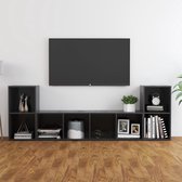 Decoways - 3-delige Tv-meubelset spaanplaat grijs