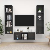 Decoways - 3-delige Tv-meubelset spaanplaat grijs