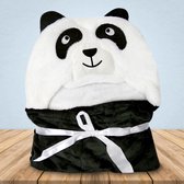 Baby badcape met capuchon Panda | Panda fleece deken baby en peuters | Deken Kinderen | wikkeldeken | Dekentje baby & peuter 0-3 jaar
